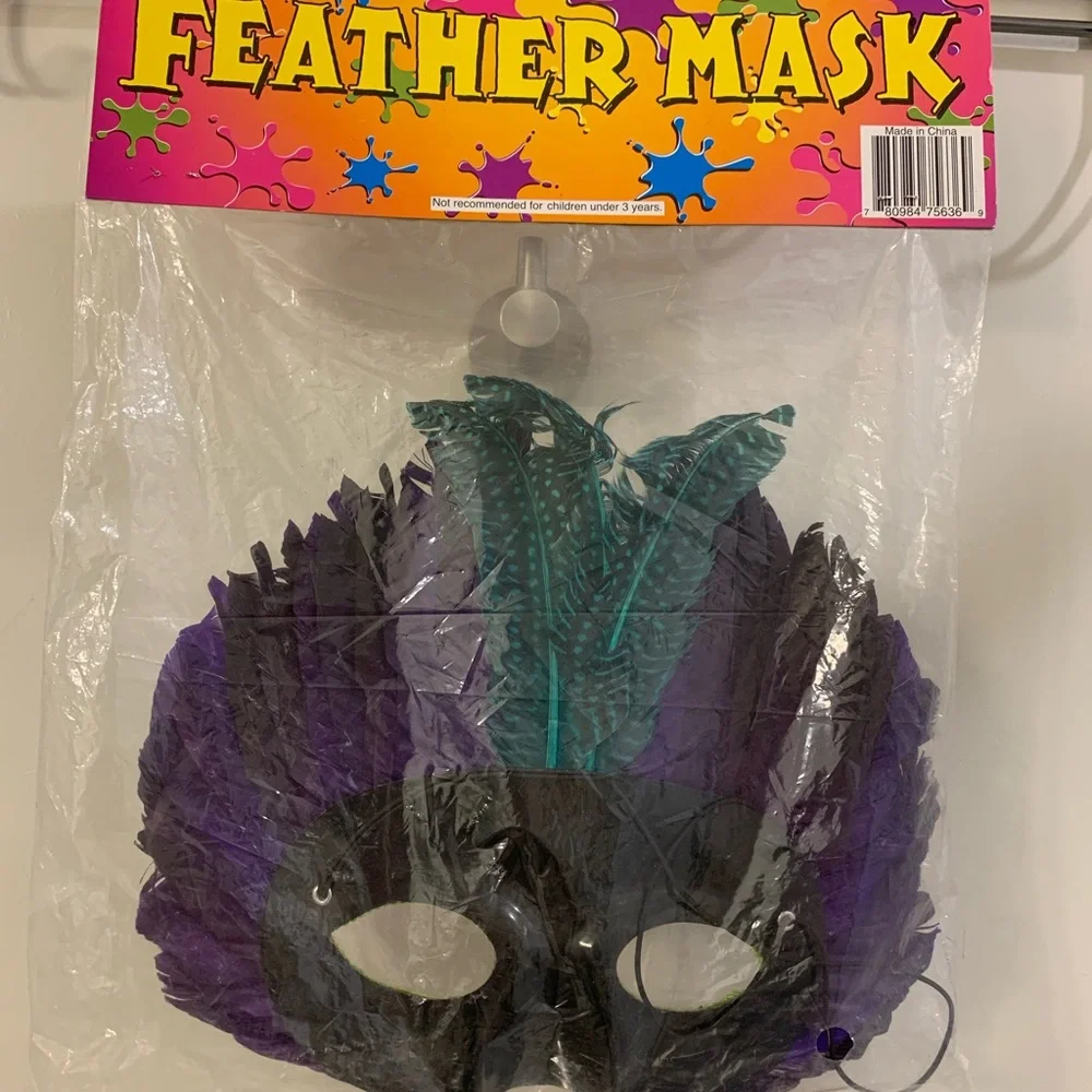 Colorful Feather Mask